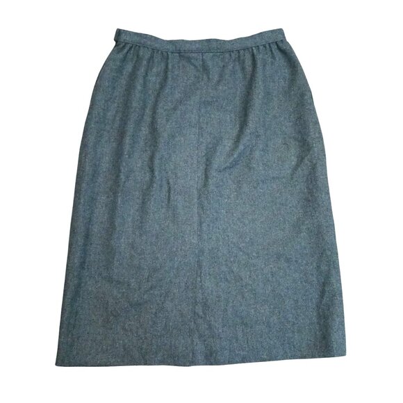 Miss Pendleton Vintage 100% Virgin Wool Midi Skirt Green Size 29 Made in the USA - Picture 2 of 10